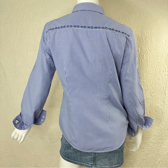 Wallman Austrian Embroidered Gingham Floral Shirt - Picture 3 of 16